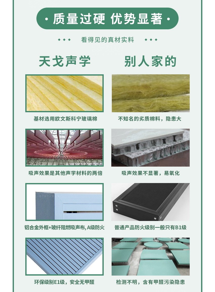 鋁條縫空間吸聲體對比