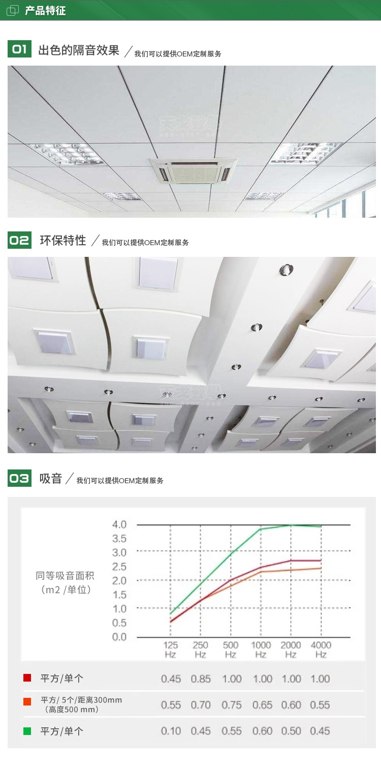 玻纖天花吸音板